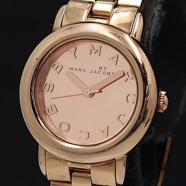 稼働 マークバイマークジェイコブス QZ ピンクシルバー文字盤 MBM3175 レディース腕時計 KMR 2000000 NSK拍卖