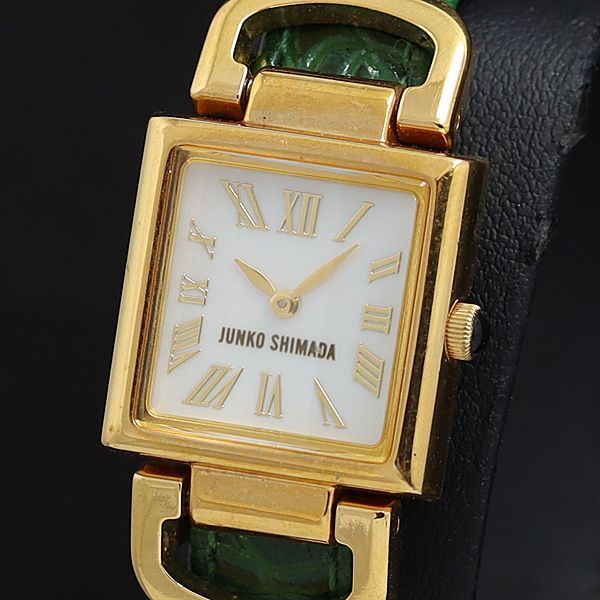 稼働 良品 ジュンコシマダ Y150-5K30 QZ 白シェル文字盤 レディース腕時計 OSW 2000000 NSK拍卖