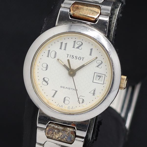 稼動 QZ ティソ シースター N500 30M 白文字盤 レディース腕時計 KRK 2000000 NSK拍卖