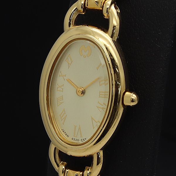 稼動 良品 ミラショーン 4520-E50820 QZ ゴールド文字盤 レディース腕時計 KTR 2000000 NSK拍卖