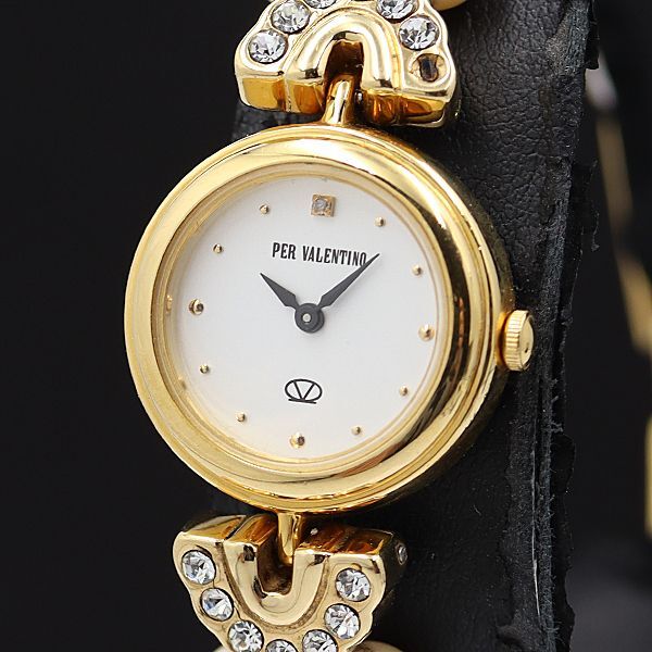 稼働 ペレバレンチノ QZ ホワイト文字盤 PV-200 パールブレス レディース腕時計 KMR 2000000 NSK拍卖