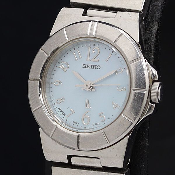 稼動 良品 セイコー ルキア QZ 青シェル文字盤 4N21-1130 レディース腕時計 OGH 2000000 NSK拍卖