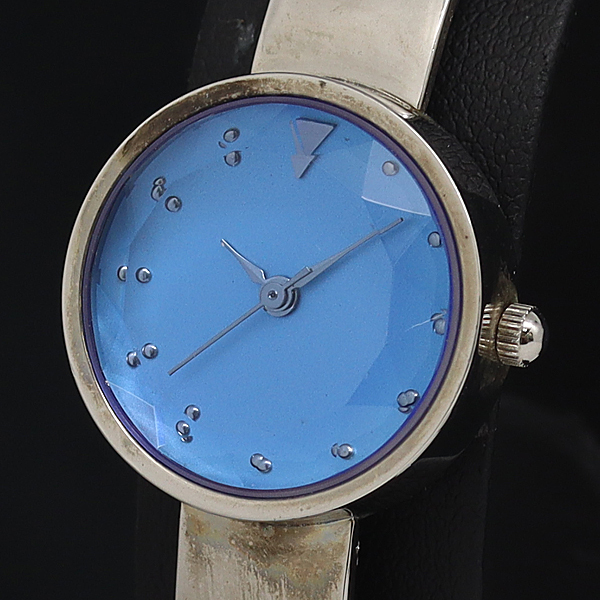 アンティーク QZ バングルウォッチ カットガラス 青文字盤 レディース腕時計 2000000 NSK MTM拍卖