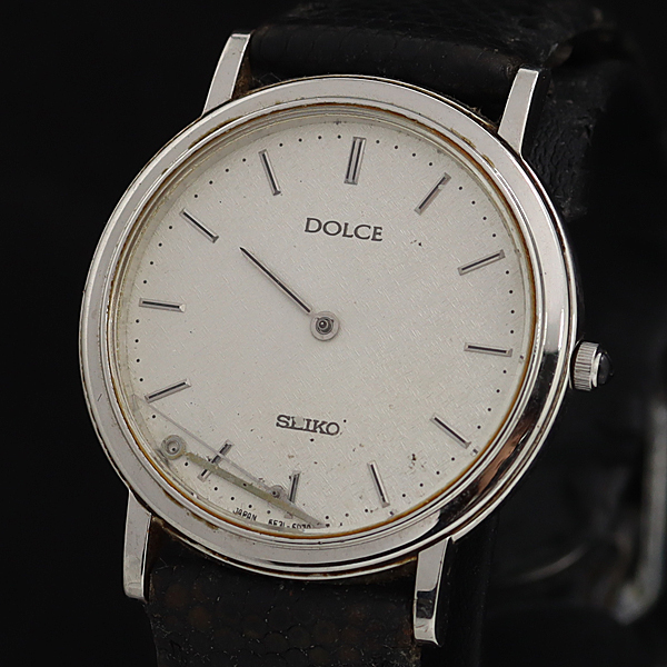 セイコー ドルチェ 5E31-6D30 QZ シルバー文字盤 メンズ腕時計 OSW 2000000 NSK拍卖
