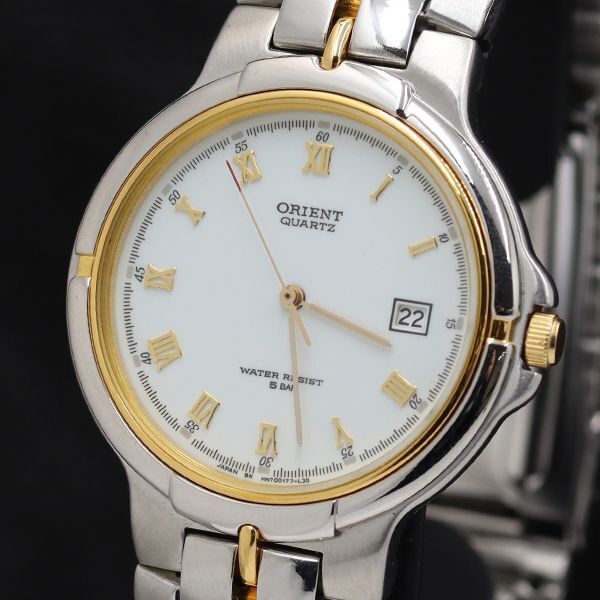 オリエント HN7017-70 デイト ラウンド QZ ホワイト文字盤 メンズ腕時計 TKD 2000000 NSK拍卖