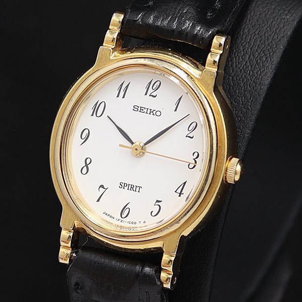 セイコー スピリット 1F21-5B50 QZ 白文字盤 ラウンド レディース腕時計 OSW 2000000 NSK拍卖