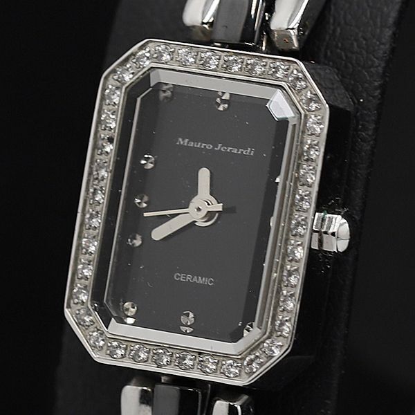 マウロジェラルディ QZ MJ-012 黒文字盤 レクタンギュラー レディース腕時計 TCY2000000 NSK拍卖