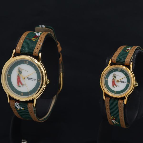 稼動 QZ 良品 保/箱付 クラブハウス ペアウォッチ 20/520-H 白文字盤 メンズ/レディース腕時計 KRK 2000000 NSK拍卖