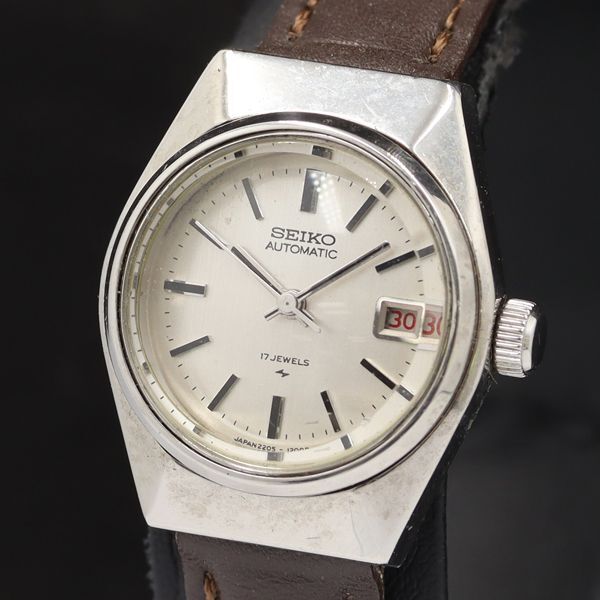 稼働 セイコー AT/自動巻 シルバー文字盤 2205-0670 レディース腕時計 KMR 2000000 NSK拍卖
