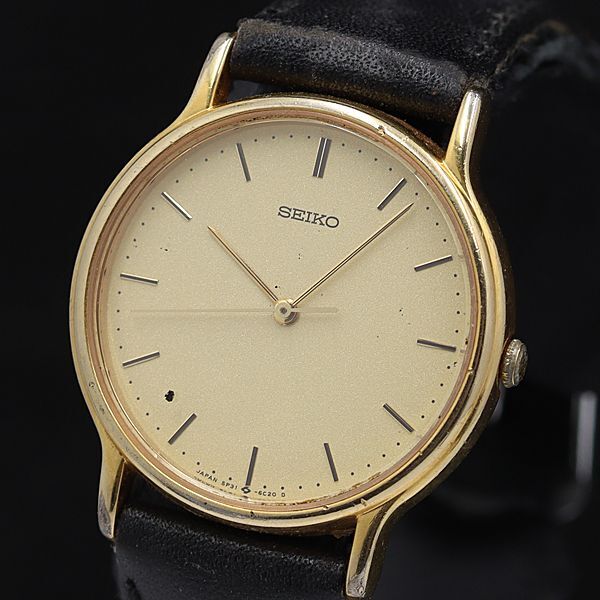 稼働 セイコー QZ アイボリー文字盤 クラシック 5P31-6A3A メンズ腕時計 KMR 2000000 NSK拍卖