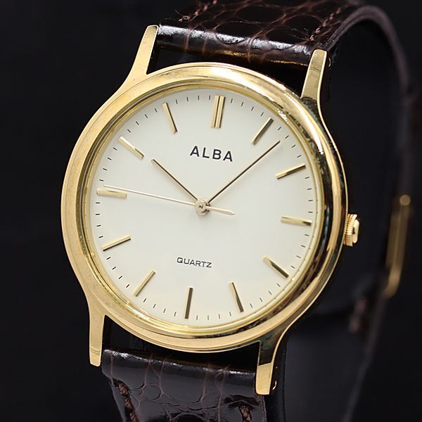 セイコー アルバ QZ アイボリー文字盤 Y121-K005 メンズ腕時計 KMR 2000000 NSK拍卖