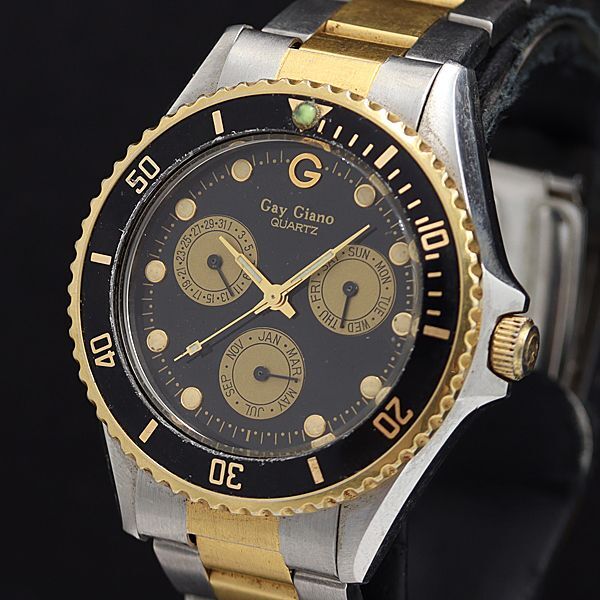 ゲイジアーノ GH-710 QZ 黒文字盤 クロノグラフ ラウンド メンズ腕時計 OSW 2000000 NSK拍卖