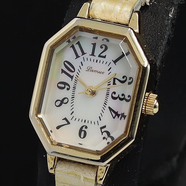 稼働 ラムー ジェイアクシス QZ シェル文字盤 オクタゴン レディース腕時計 OSW 2000000 NSK拍卖