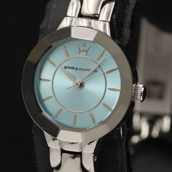 稼働 ピンキーウォルマン QZ アイスブルー文字盤 PT-91012 レディース腕時計 KMR 2000000 NSK拍卖