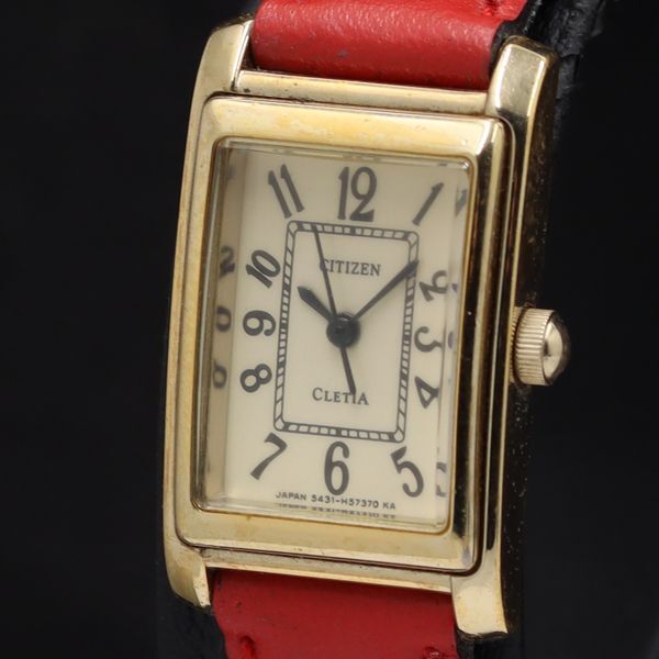 シチズン クレティア 5431-H32809 スクエア QZ アイボリー文字盤 レディース腕時計 TKD 2000000 NSK拍卖