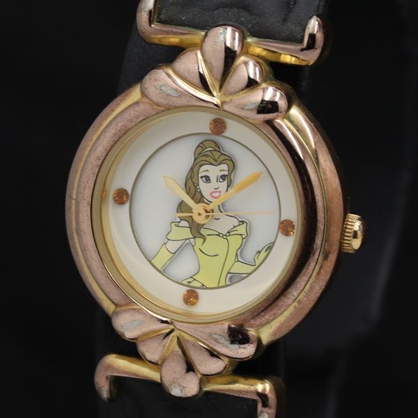 稼働 ディズニー ビューティーアンドビースト ベル リミテッドエディション QZ アイボリー文字盤 レディース腕時計 TKD 2000000 NSK拍卖