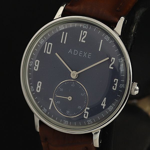 稼働 良品 アデクス 30M 2043C-T01 QZ ネイビー文字盤 スモセコ メンズ腕時計 OSW 2000000 NSK拍卖