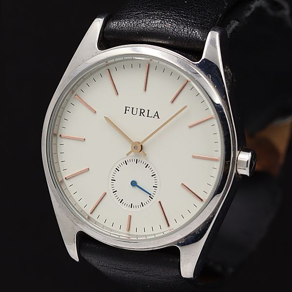 稼働 フルラ QZ スモセコ アイボリー文字盤 スティールコレクション メンズ腕時計 KMR 2000000 NSK拍卖