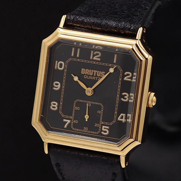 ブルータス QZ ブラック文字盤 スクエア 2048-395832 ベガ レディース腕時計 KMR 2000000 NSK拍卖