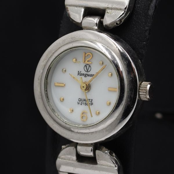 稼働 ヴァンガード P-2150 ラウンド べっ甲 QZ ホワイト文字盤 レディース腕時計 TKD 2000000 NSK拍卖