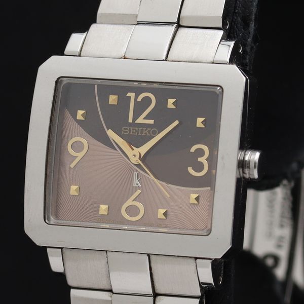 セイコー 1N01-0L20 スクエア QZ ブラウン文字盤 レディース腕時計 TKD 2000000 NSK拍卖