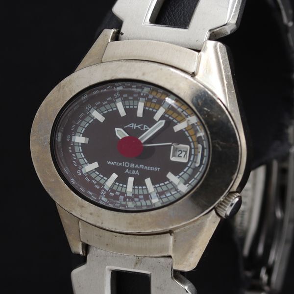 セイコー アルバ AKA V782-5A40 デイト QZ ブラウン文字盤 レディース腕時計 TKD 2000000 NSK拍卖
