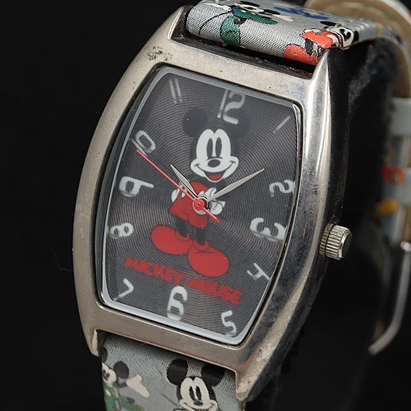 稼働 良品 ディズニー ミッキーマウス QZ マルチカラー文字盤 トノー型 レディース腕時計 OSW 2000000 NSK拍卖