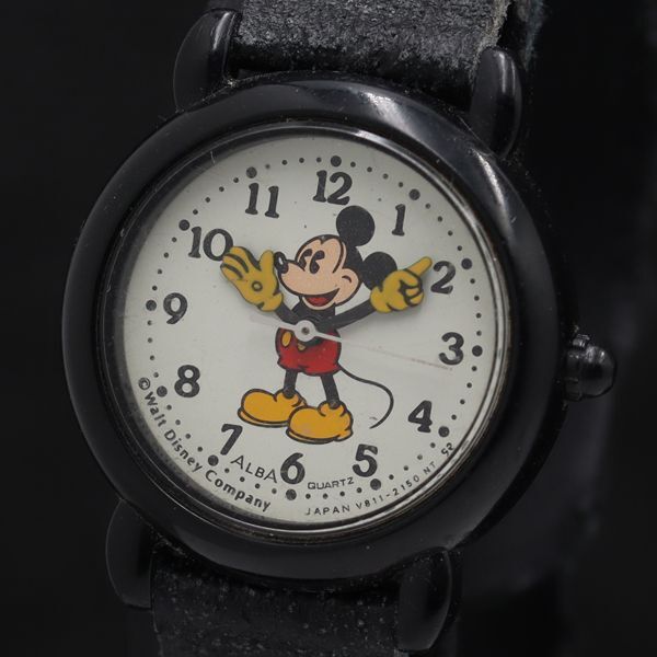 稼働 セイコー アルバ V811-2150 ディズニー ミッキーマウス QZ アイボリー文字盤 レディース腕時計 TKD 2000000 NSK拍卖