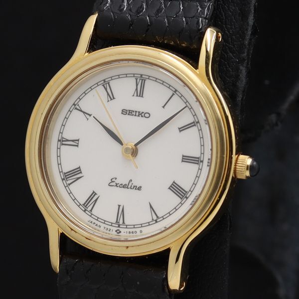 セイコー エクセリーヌ 7321-0440 QZ ホワイト文字盤 レディース腕時計 TKD 2000000 NSK拍卖