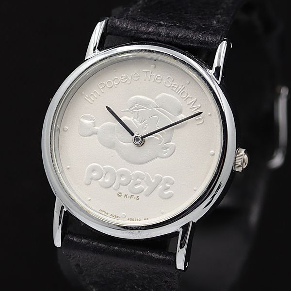 稼働 シチズン ポパイ ADEC シルバー文字盤 QZ キャラクター レディース腕時計 KMR 2000000 NSK拍卖