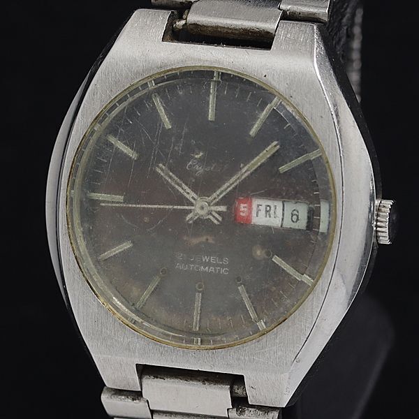 稼動 ケント AT/自動巻き 21石 デイデイト 黒文字盤 メンズ腕時計 2000000 NSK INU拍卖