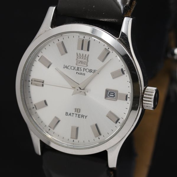 稼働 ジャックポワリエ JS4007 デイト QZ シルバー文字盤 メンズ/レディース腕時計 TKD 2000000 NSK拍卖
