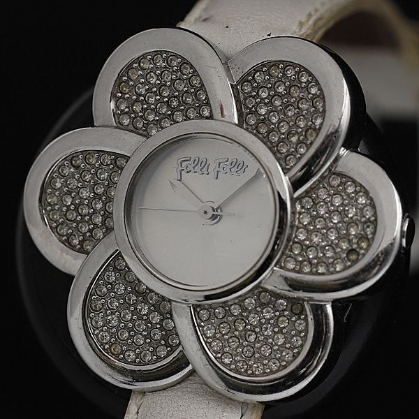 稼働 良品 フォリフォリ QZ WF5T079 シルバー文字盤 ラウンド レディース腕時計 TCY2000000 NSK拍卖