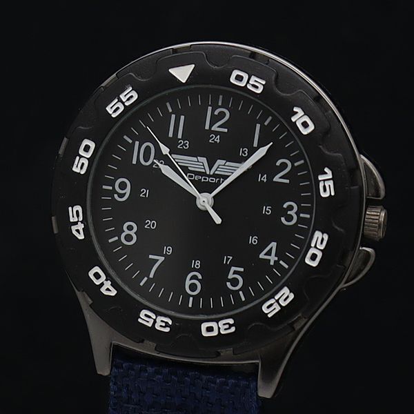 稼動 良品 Deporte QZ クリップオン スポーツウォッチ 黒文字盤 メンズ腕時計 2000000 NSK MTM拍卖