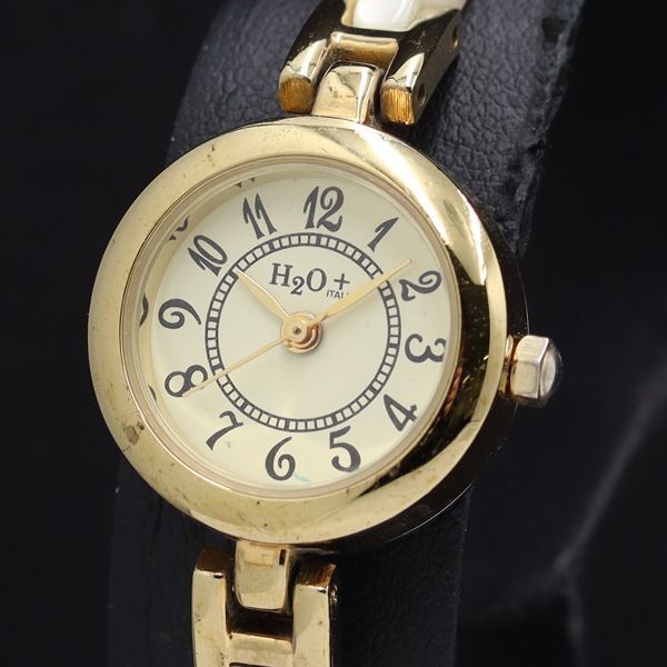 稼働 H2O QZ アイボリー文字盤 レディース腕時計 TKD 2000000 NSK拍卖