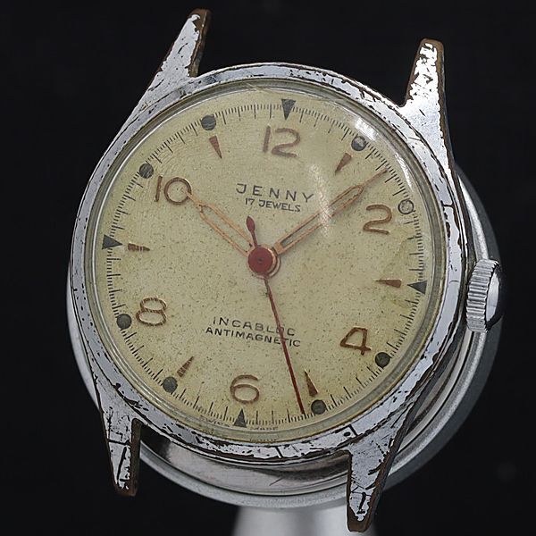 稼動 ジェニィ AT/自動巻き イエロー系文字盤 ラウンド 17石 トップのみ メンズ腕時計 2000000 NSK OMI拍卖