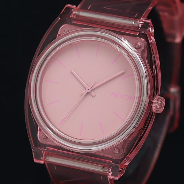 箱付 稼動 未使用品 ニクソン QZ タイムテラー P ピンク文字盤 A119.3146 メンズ/レディース腕時計 KMR 2000000 NSK拍卖