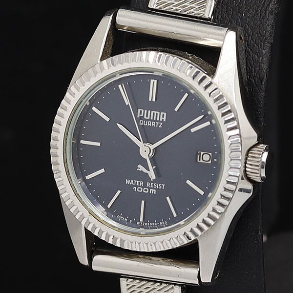 稼動 プーマ QZ デイト 100M 青文字盤 ボーイズ/メンズ腕時計 2000000 NSK INU拍卖
