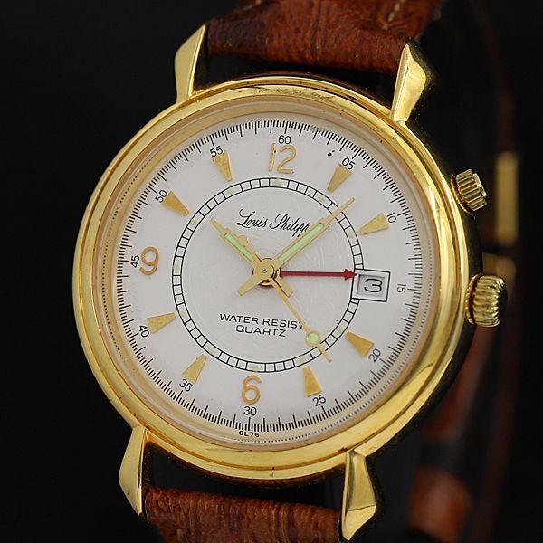 ルイフィリップ QZ 白文字盤 ラウンド デイト メンズ腕時計 TCY 2000000 NSK拍卖