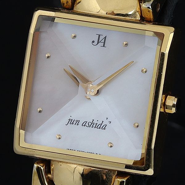 ジュンアシダ 4N20-5200 QZ シェル文字盤 スクエア レディース腕時計 OSW 2000000 NSK拍卖