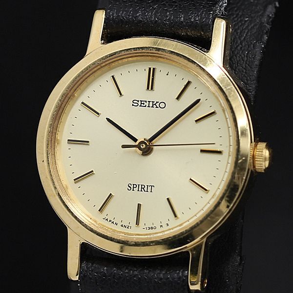 セイコー QZ スピリット 4N21-0640 アイボリー文字盤 ラウンド レディース腕時計 TCY2000000 NSK拍卖