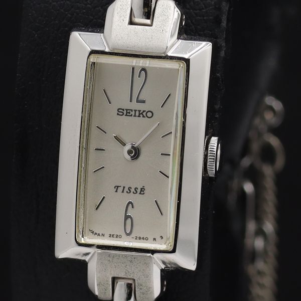 セイコー ティセ 2E20-7310 スクエア QZ シルバー文字盤 レディース腕時計 TKD 2000000 NSK拍卖