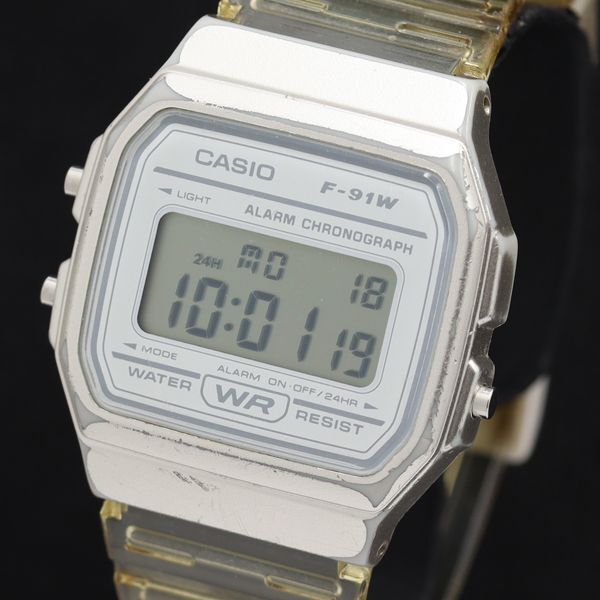 稼働 カシオ 593 E-91W QZ デジタル文字盤 メンズ/レディース腕時計 TKD 2000000 NSK拍卖