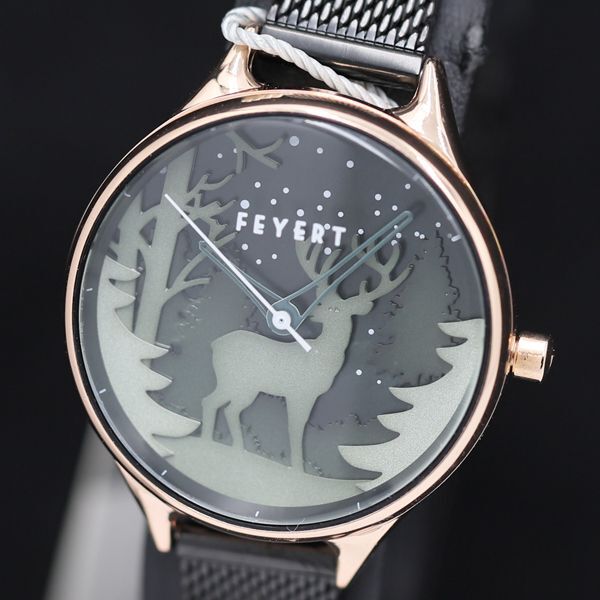 保/箱付 フェイヤート QZ グリーン文字盤 レディース腕時計 TKD 2550000 NSK拍卖