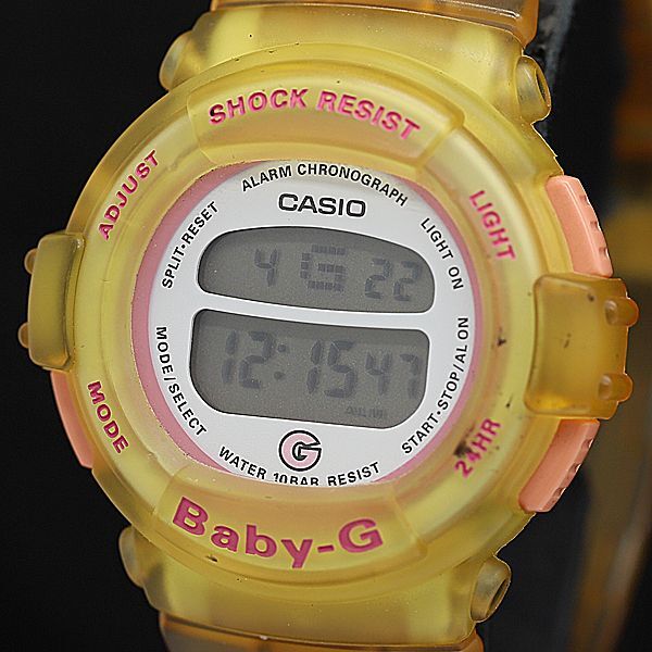 稼働 カシオ G−SHOCK ベイビージー QZ BG-320 ヴィンテージ デジタル文字盤 オレンジカラー デイト レディース腕時計 KMR 2000000 NSK拍卖