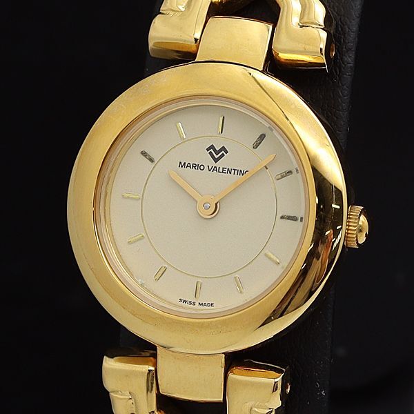 箱付き 良品 マリオバレンチノ 4766 QZ アイボリー文字盤 レディース腕時計 OGH 2000000 NSK拍卖