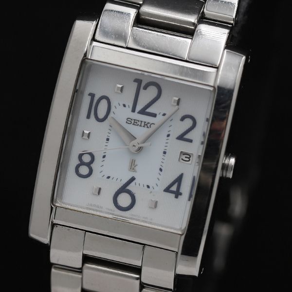 セイコー 7N82-0DK0 ルキア デイト スクエア QZ ホワイト文字盤 レディース腕時計 TKD 2000000 NSK拍卖