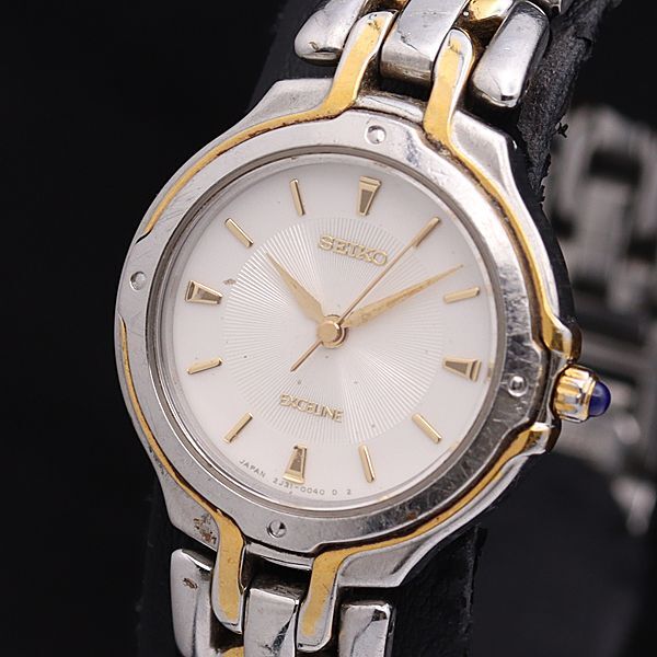 セイコー エクセリーヌ 2J31-0020 コンビカラー QZ ラウンド レディース腕時計 NSY 2000000 NSK拍卖