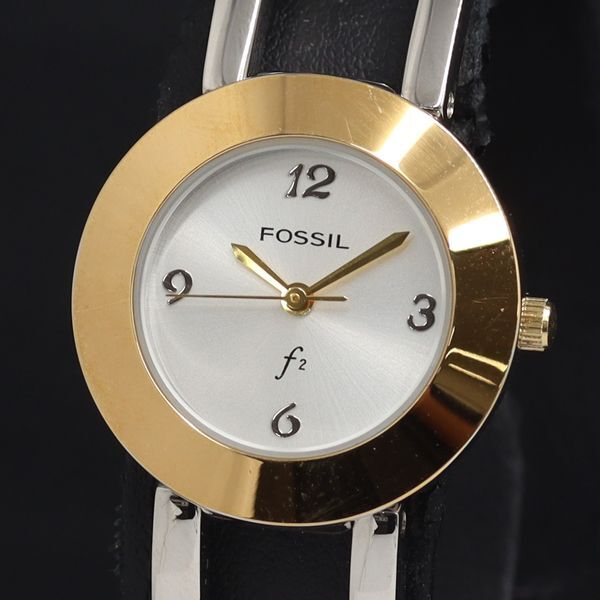 稼動 QZ 良品 フォッシル F2 ES-8939 119911 シルバー文字盤 レディース腕時計 KRK 2000000 NSK拍卖