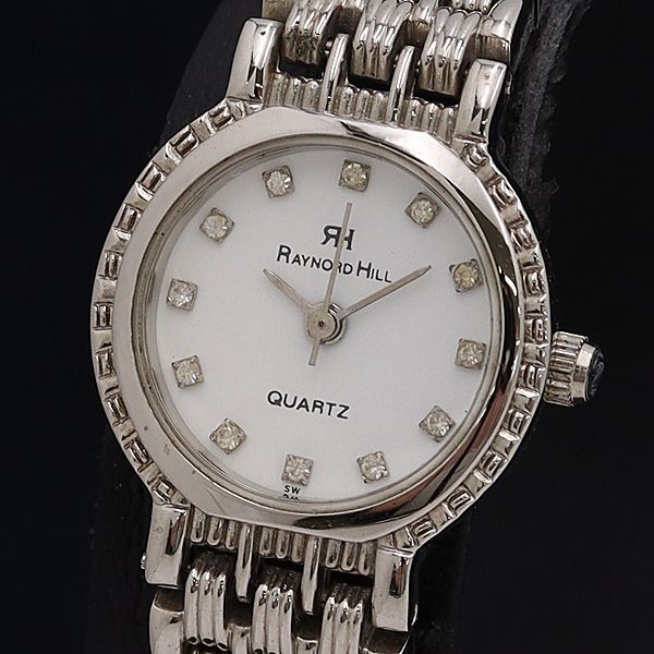 良品 QZ レイモンドヒル p-900 539814A 石付 白文字盤 レディース腕時計 OKZ 2000000 NSK拍卖
